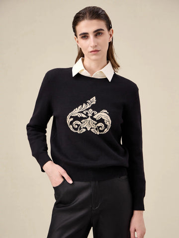 Amoretu Brand Patterned Sweater - Amoretu -