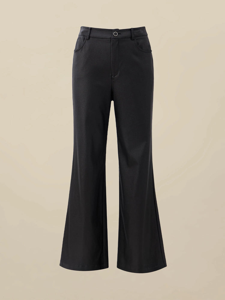 Amoretu Women's Stretch Flared Wide-Leg Pants