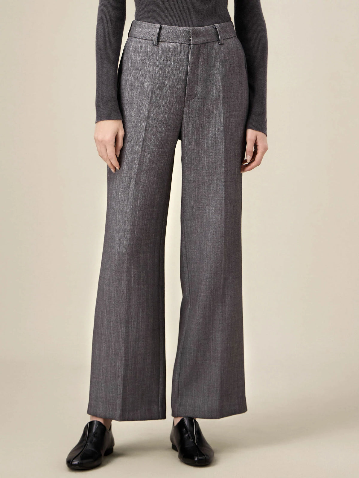 Amoretu Women's Wool Loose Straight Pants