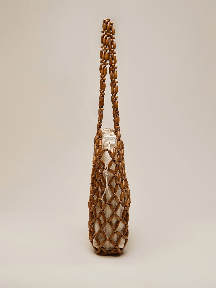 Hallow Wooden Bead Handbags main image 1