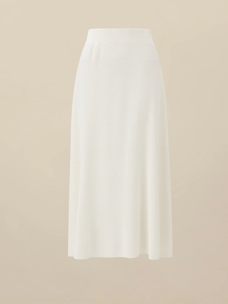 Amoretu 100% Lyocell Elastic Waist A-Line Knitted Skirt