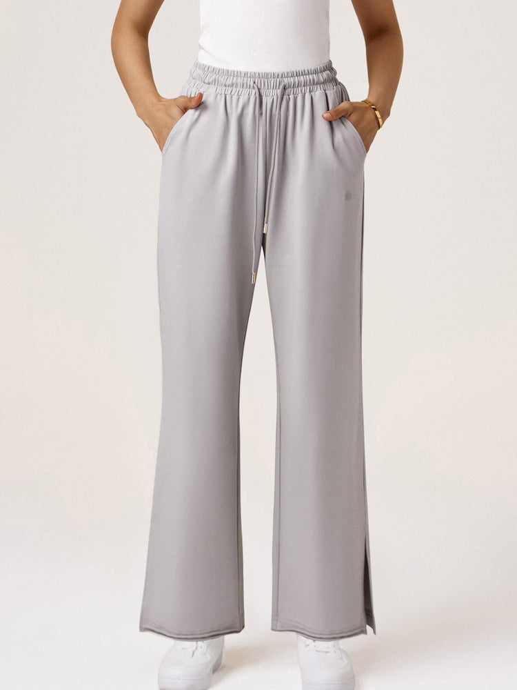 Amoretu High Waist Insert Pocket Embroidery Pants