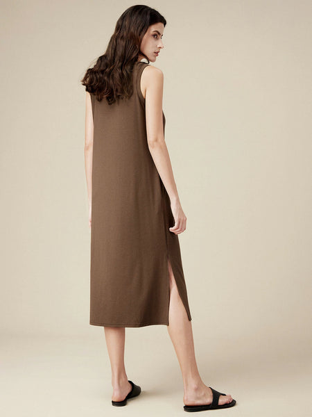 knee length dresses for ladies Women's Sleeveless Loose Plain Dresses T Shirt Tank Casual Short Dress with  Pockets main image 0