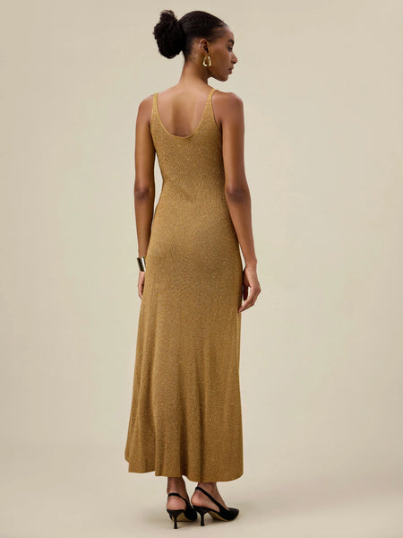 blue and gold maxi dress Veronica Beard Ember Silk-Blend Maxi Dress | Blue Coast Multi