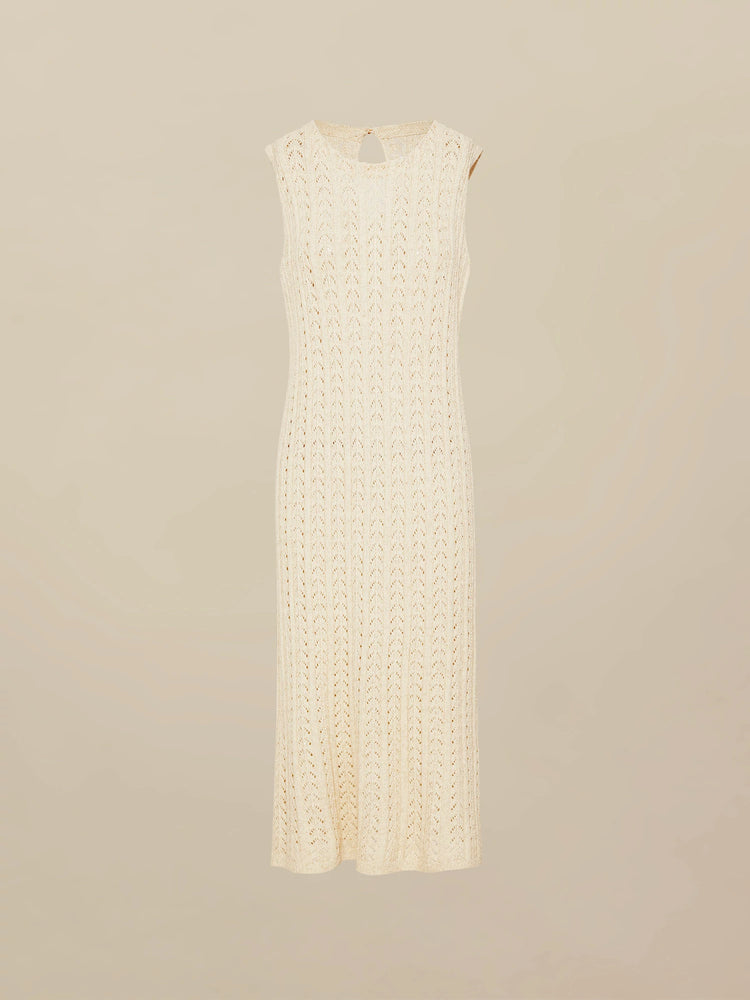 Amoretu Lyocell Round Neck Sleeveless Sequined Dress