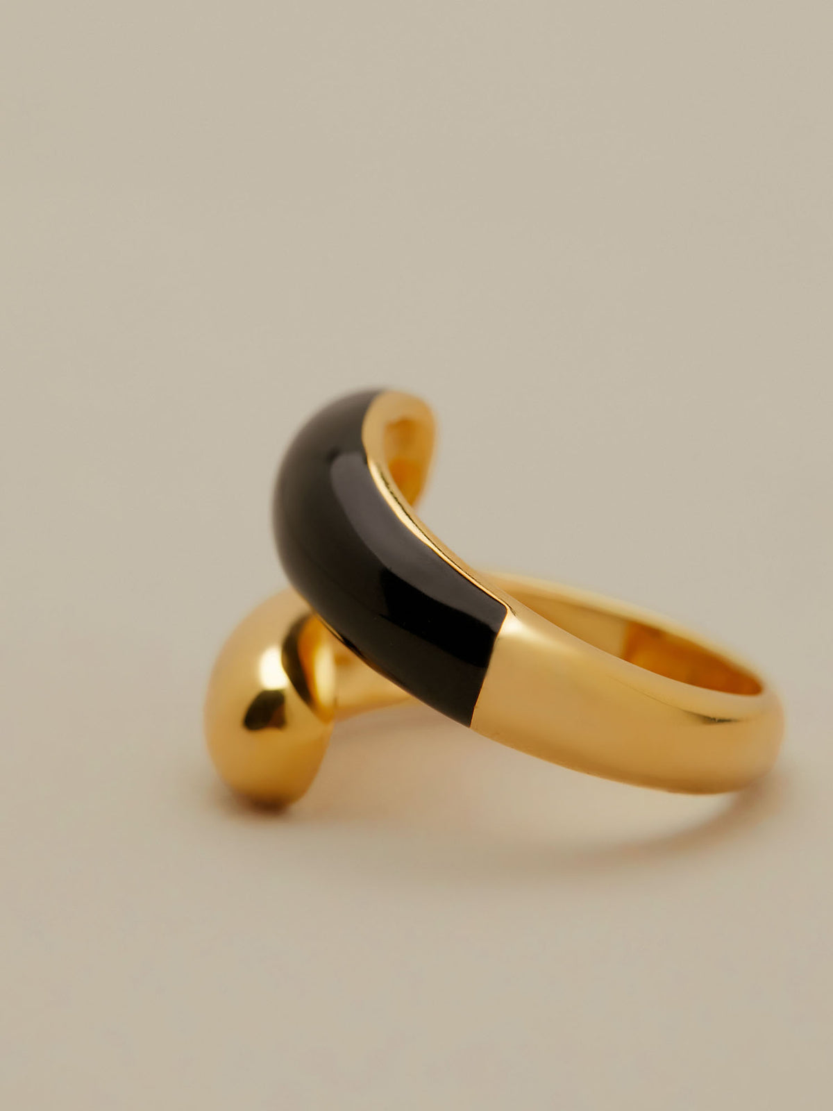 Amoretu 18k Gold Adjustable Simple Stackable Band Rings