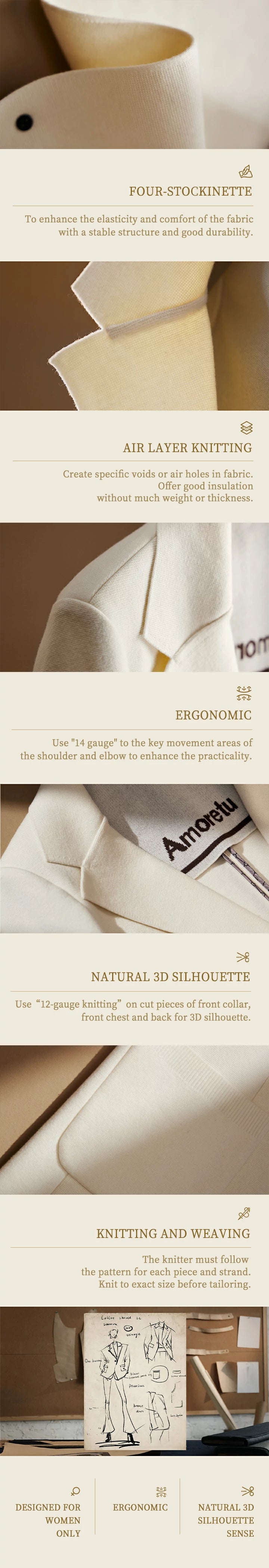 Amoretu The 7th Gen Ladies' Knitted Blazer