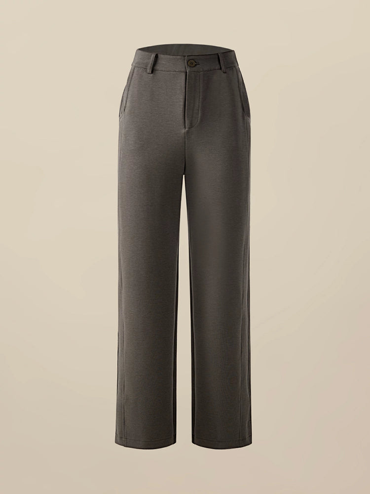 (FINAL SALE) Lyocell & Cotton Stretch Straight Pants