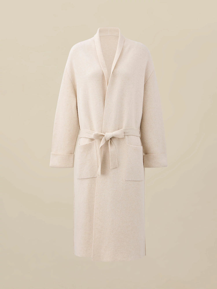 Amoretu Women's 100% Wool Knitted Long Cardigan