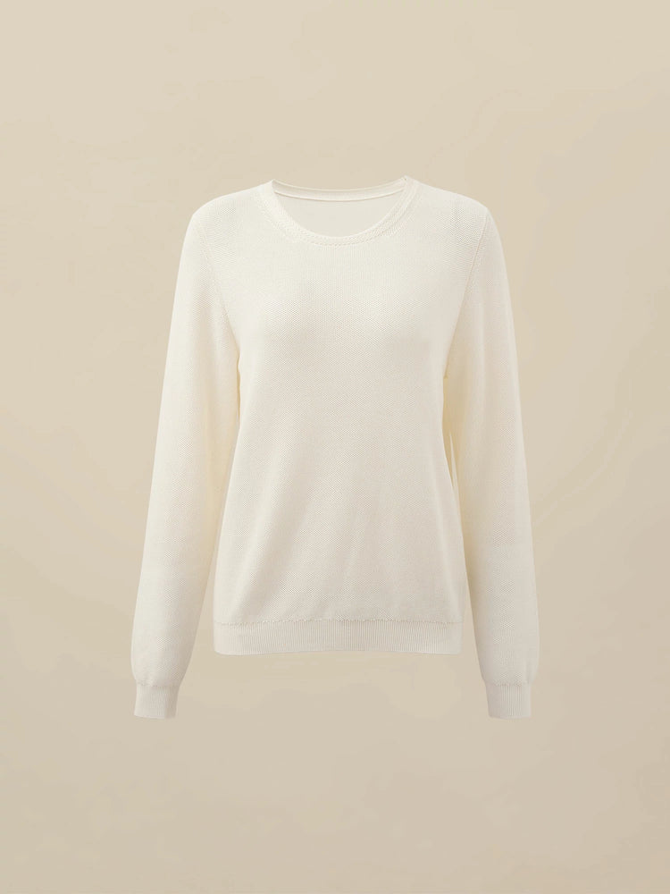 Amoretu Women's 100% Lyocell Jacquard Knit Sweater