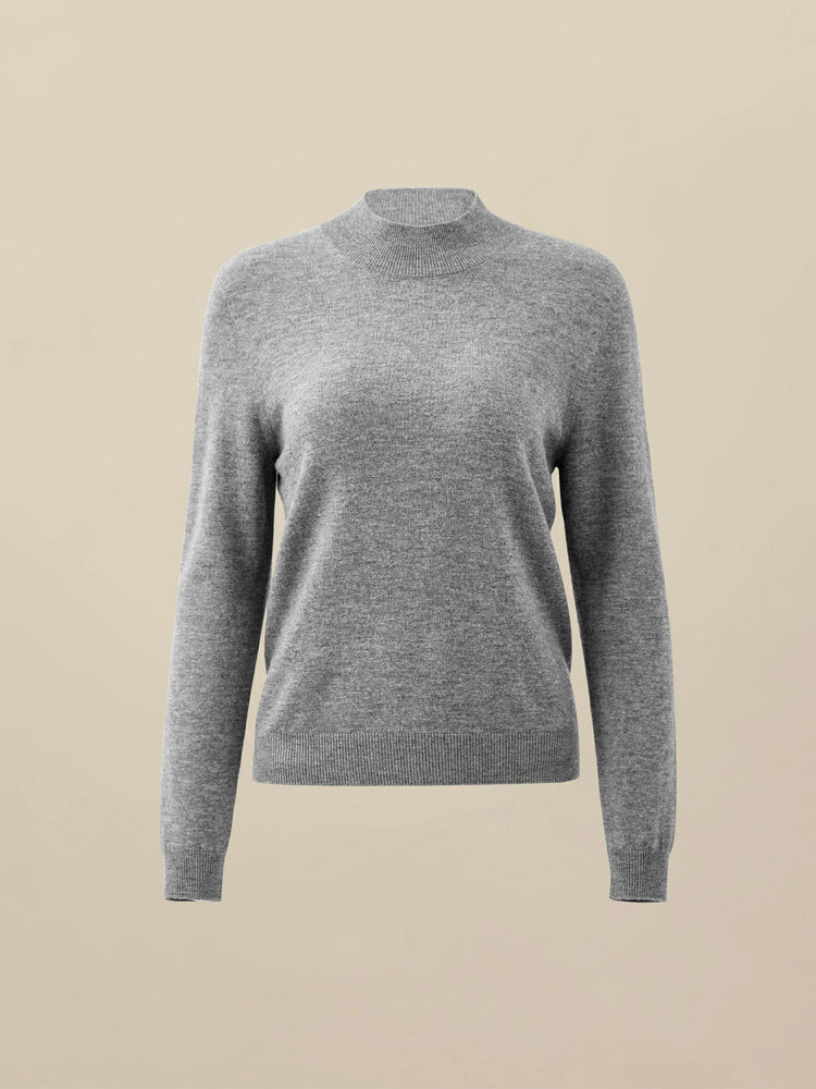 Amoretu Women's 100% Wool Half Turtleneck Knitted Sweater