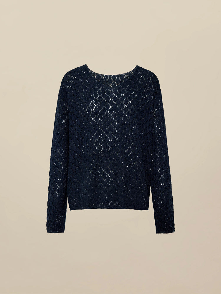 (FINAL SALE) Lyocell & Linen Sequin Knitted Top