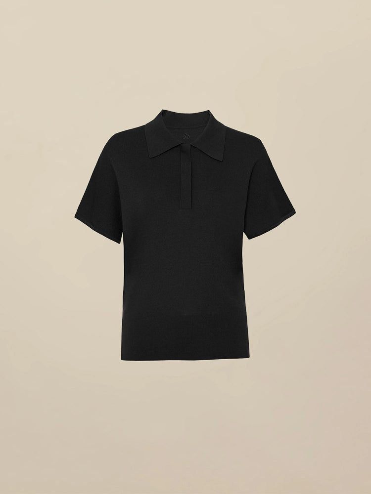 Amoretu Polo Neck Short Sleeve Knit Shirt