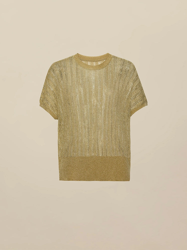 Amoretu Batwing Sleeve Glitter Knit Top