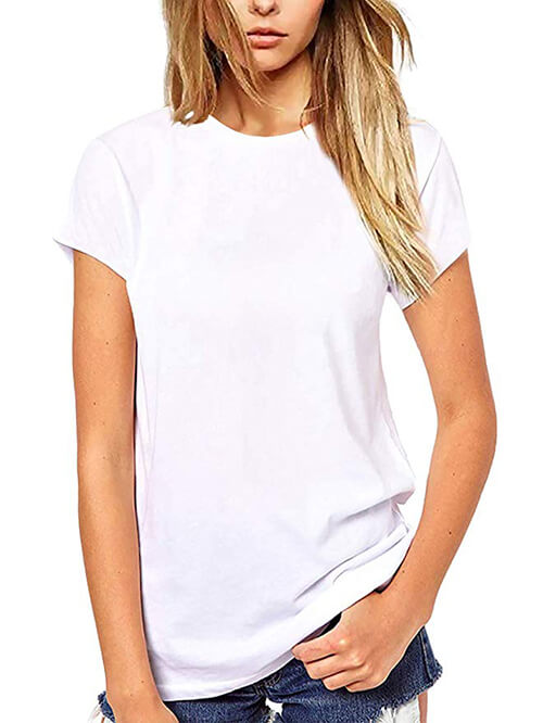 womens solid white tops
