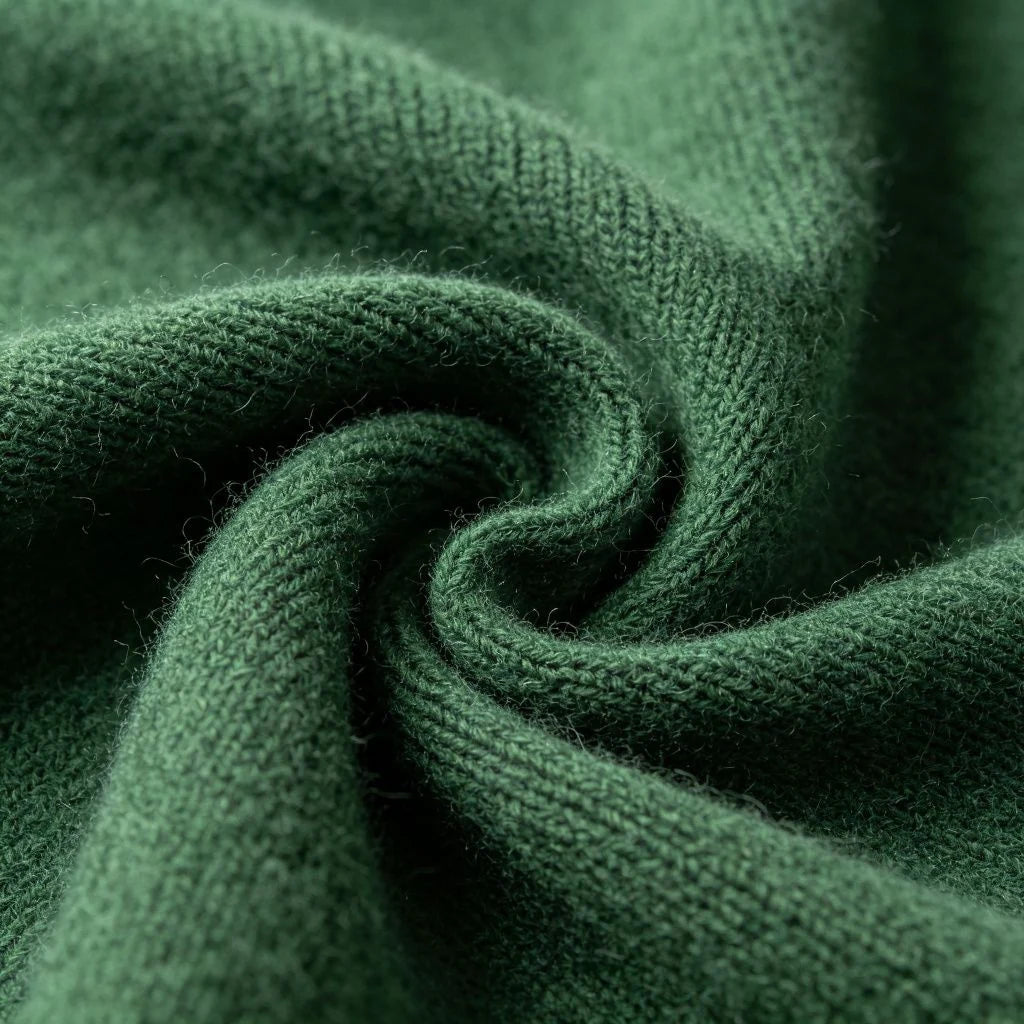 Green knit fabric texture